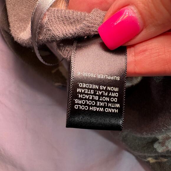 MixIt Women's One Size Fits All Gray Pink Floral Shawl Fall Winter Spring Casual - Picture 4 of 5